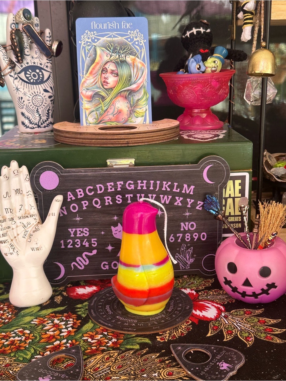 Rainbow Bird Candle